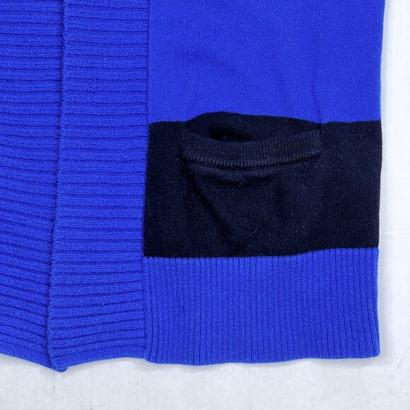 Y2K Vintage Rugby Cardigan Cotton Wool Cashmere Striped Rib Knit Size M - Picture 4 of 8